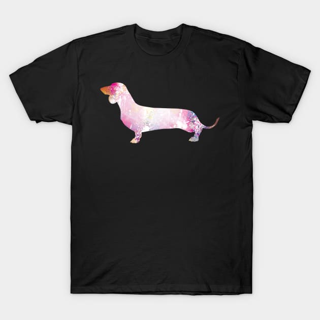 Paint Splash Dachshund T-Shirt by tribbledesign